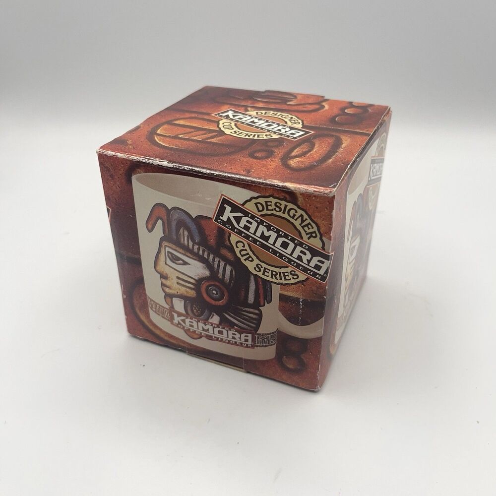 NEW 1993 Kamora Imported Coffee Liqueur Designer Cup Series Warrior Tribal Mug